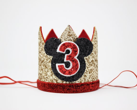 Mickey Mouse 3rd Birthday Hat Mickey Mouse Birthday Outfit Etsy