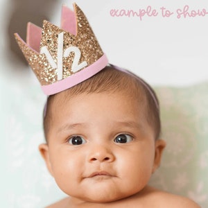 First Birthday Crown 1st Birthday Crown 1st Birthday Girl Outfit First Birthday Girl Pastel Rainbow Glitter Crown Lilac Detail image 4