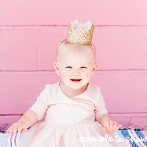 First Birthday Crown 1st Birthday Crown 1st Birthday Girl Outfit First Birthday Girl Pastel Rainbow Glitter Crown Lilac Detail image 6