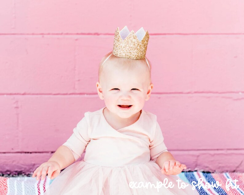 First Birthday Crown 1st Birthday Crown 1st Birthday Girl Outfit First Birthday Girl Pastel Rainbow Glitter Crown Lilac Detail image 6