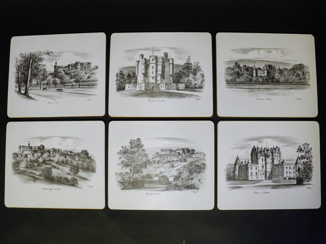 Vintage Lady Clare Placemats Judges 6x Scottish Castles Etsy