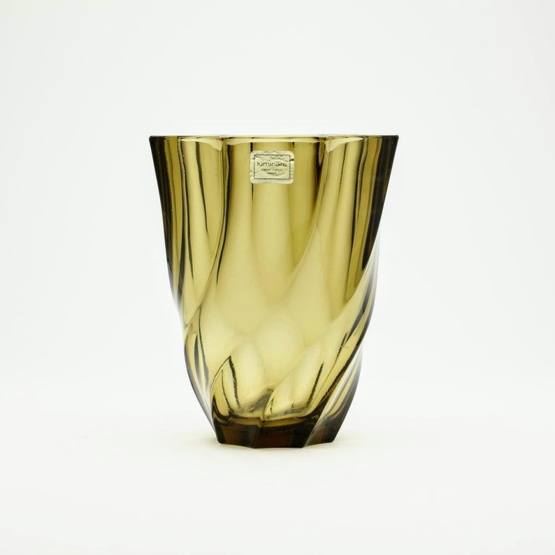 Vintage French Smoked Glass Vase-Luminarc-Flower vase | Etsy