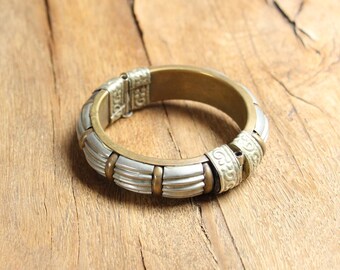 Vintage Bangle India, Copper, Brass, Bracelet, Hinged