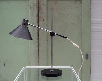 Vintage Large Black Desk Lamp - Angling Lamp