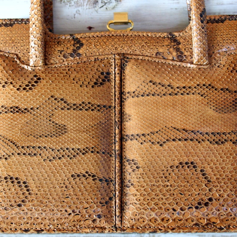 Vintage Snakeskin Handbag 1950s image 3