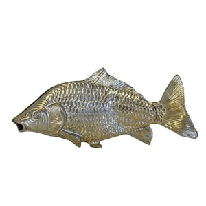 Pesce placcato in argento - Porta menù o portatovagliolo - Porta menù - Supporto - Tavolo - Decorazione - Collezionismo