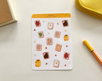 Toast Sticker Sheet - Planner Stickers - Bullet Journalling - Penpal Supplies