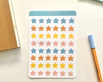 Sunshine Star Sticker Sheet - Esthetische Stickers - Penpal Supplies - Briefpapier