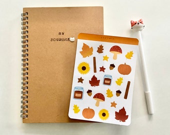 Autumn Sticker Sheet - Fall Stickers - Cute Stickers - Journal Supplies