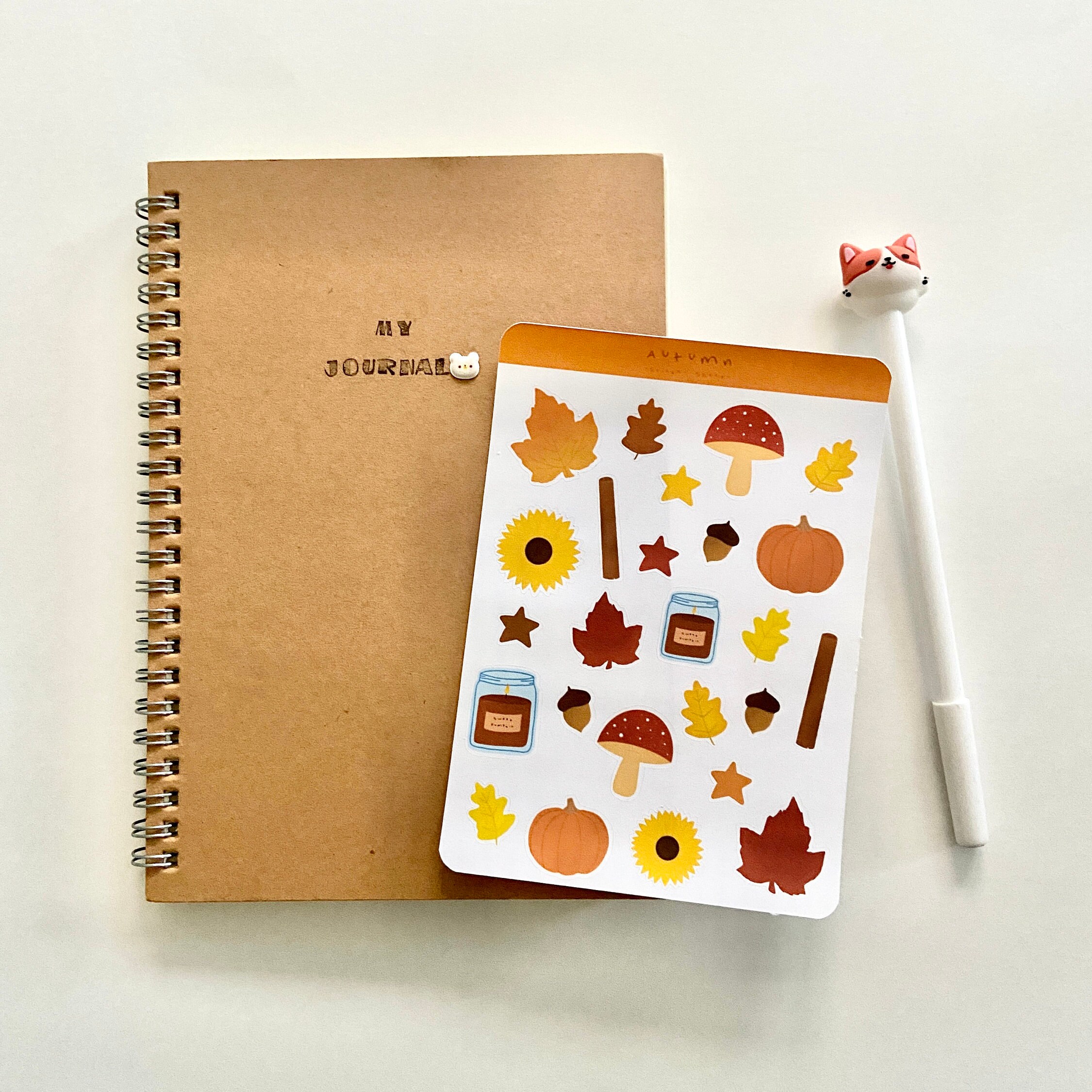 Autumn Sticker Sheet - Fall Stickers - Cute Stickers - Journal Supplies ...