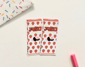 Strawberry Candy Vinyl Sticker - Waterfles Stickers - Aziatische Snack