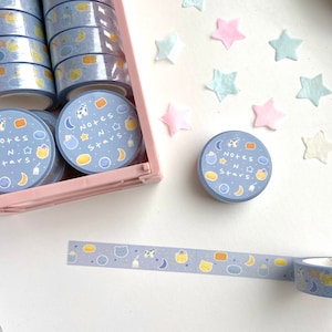 Sleepy Bear Washi Tape - Cute Stationery - Aesthetic Tape - Cute Washi Tape