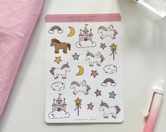 Little Fairy Tale Sticker Sheet - Stationery - Journal Supplies