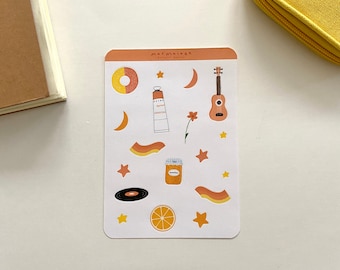 Marmelade Sticker Sheet - Esthetisch - Journalling - Penpal Supplies - Planner Supplies