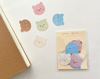 Soft Bear Sticker Pack - Cute stationery - Aesthetic - Pastel Stickers - Journal Supplies