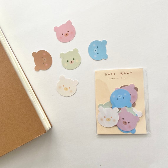 Soft Bear Sticker Pack - Cute stationery - Aesthetic - Pastel Stickers - Journal Supplies