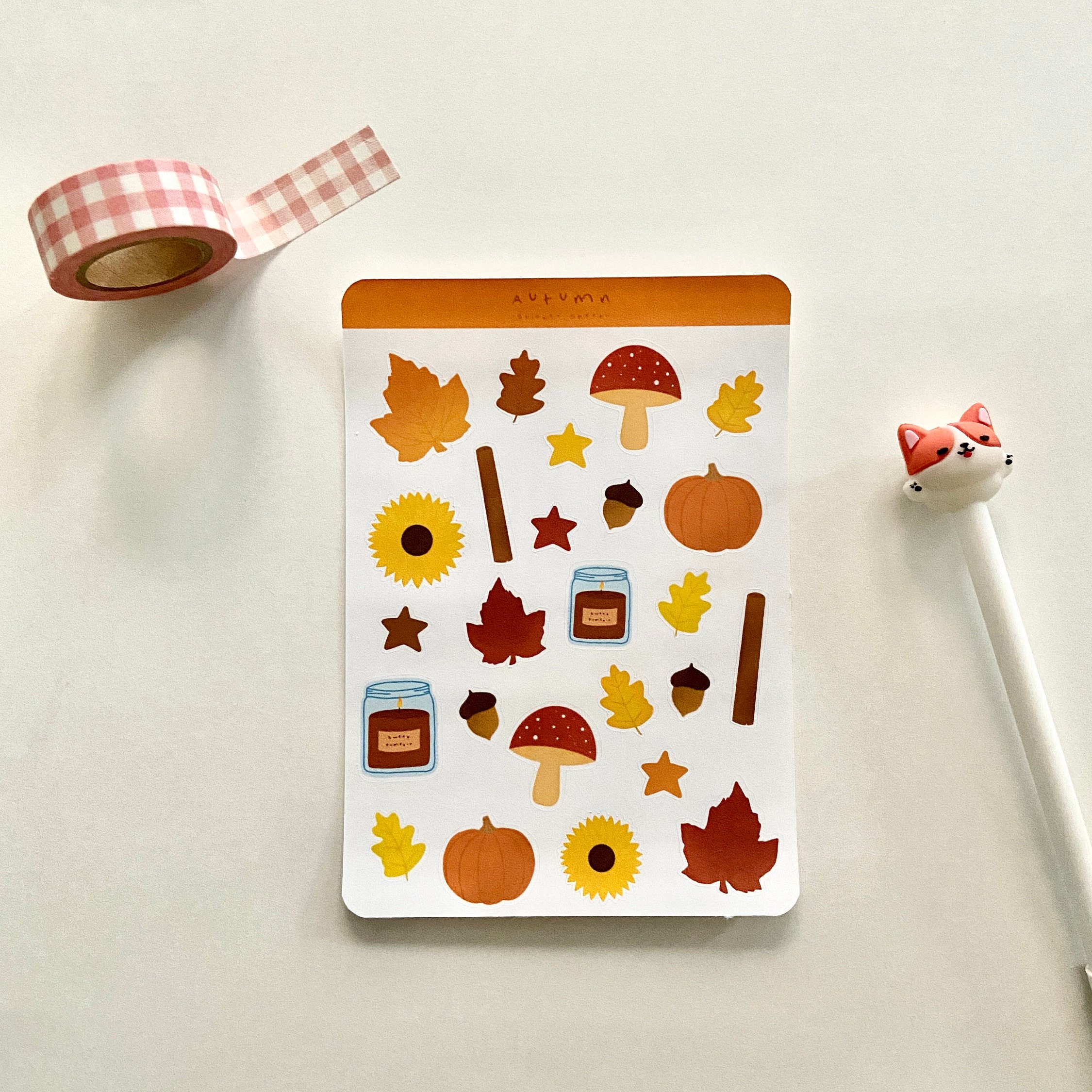 Autumn Sticker Sheet - Fall Stickers - Cute Stickers - Journal Supplies ...