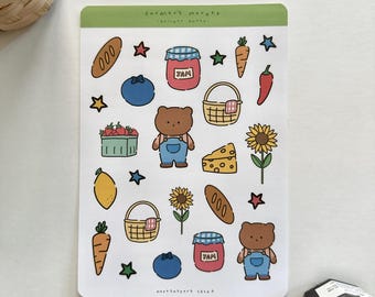 Farmer's Market Sticker Sheet - Stationery - Journal Supplies
