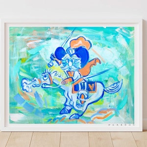 Virginia Cavaliers &quot;Vintage Cavalier&quot; by Brandon Thomas | Archival-Quality UVA Championship Giclee Fine Art Print