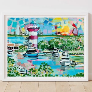 Hilton Head Island Lighthouse in Harbour Town by Brandon Thomas | Archival Grade Giclee Fine Art Print