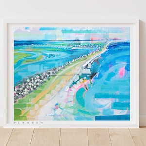 Wrightsville Beach North Carolina Arial Coastline by Brandon Thomas | Archival Giclee Wall Art Print