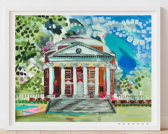 Virginia Cavaliers "The Rotunda at UVA" by Brandon Thomas | Archival-Quality Championship Giclee Fine Art Print