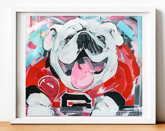 Georgia Bulldogs "Uga in the House" by Brandon Thomas | Officially Licensed Archival-Quality University of Georgia Art Print