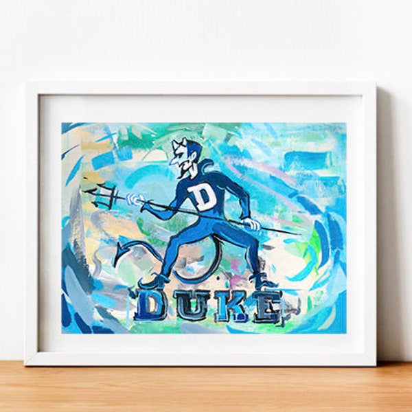 Duke Blue Devils "Vintage Devil" | Archival-Quality Wall Art Print