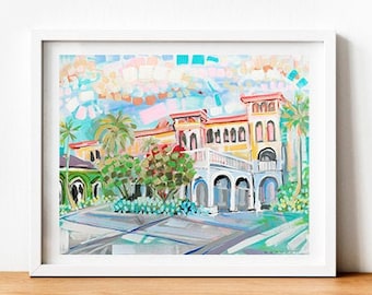 Sea Island Cloister Club House Painting Print