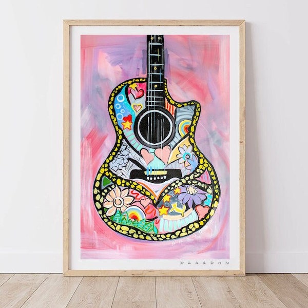 Taylor Swift Eras Tour "Nashville Butterfly Mural" Guitar | Swifties Merch Archival-Quality Print