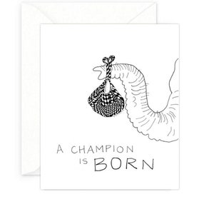 Carte de voeux « A Champion Is Born » de l'Université d'Alabama (une seule carte) par BRANDON
