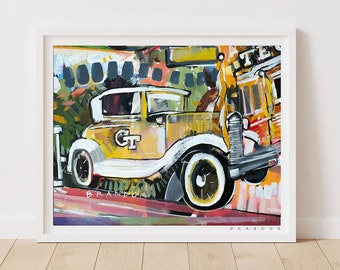 Georgia Tech Yellow Jackets "The Ramblin Wreck II" | Archival-Quality Art Print