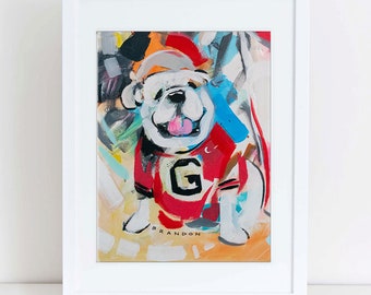 Georgia Bulldogs "Little Uga" by Brandon Thomas | Officially Licensed by University of Georgia Archival-Quality Giclee Fine Art Print