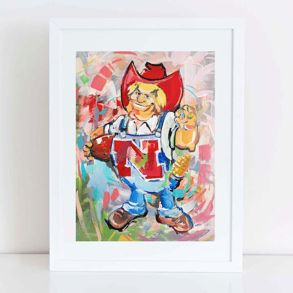 Vintage Husker Print Etsy