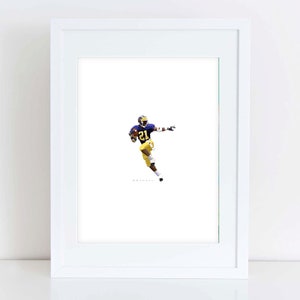 Michigan Wolverines &quot;Desmond Howard Heisman Pose&quot; | Archival-Grade Rose Bowl Art Print by Brandon Thomas