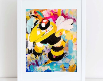 Georgia Tech Yellow Jackets "Classic Buzz" by Brandon Thomas | Archival Giclee Fine Art Print