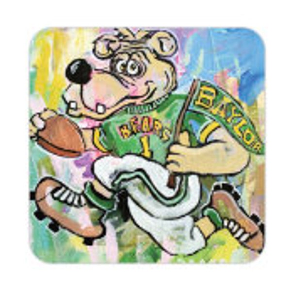Baylor Bears Water-Resistant Glazed Coasters