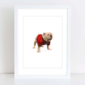 Georgia Bulldogs &quot;Geometric Uga X&quot; Championship Illustration | Archival Quality Art Print