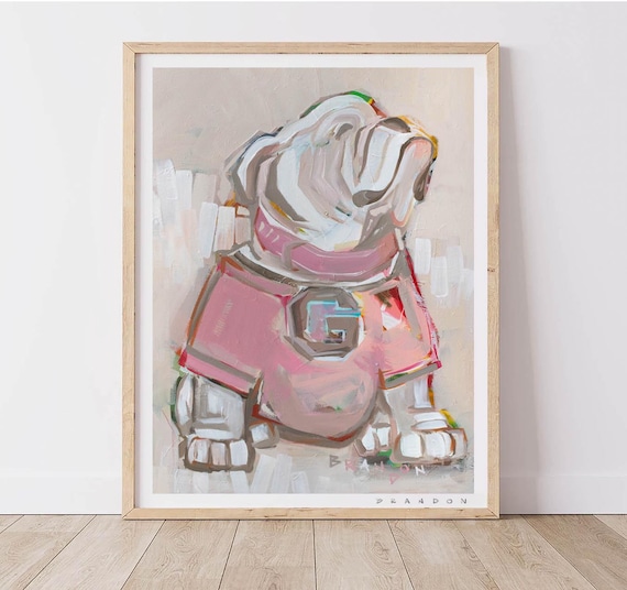 Georgia Bulldogs "Color Rush Uga" by Brandon Thomas | Officially Licensed Archival-Quality University of Georgia Art Print