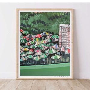 The Masters “Rainy Fairway” by Brandon Thomas | Archival-Quality Art Print
