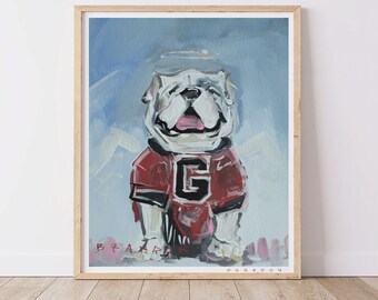 Georgia Bulldogs "Angel Uga" by Brandon Thomas | Officially Licensed Archival-Quality University of Georgia Art Print