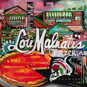 Lou Malnati’s & Coca-Cola Partnership Painting Print by Brandon Thomas