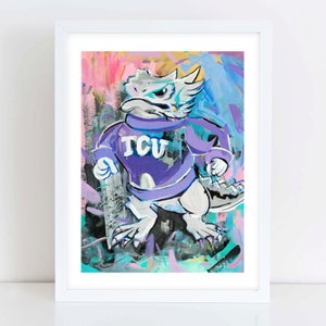 TCU &quot;Vintage Horned Frog&quot; Texas Christian University | Archival-Quality Art Print by Brandon Thomas