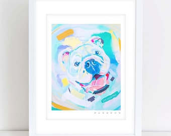 Bulldog Bright Painting Print