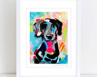 Black Lab Pastel | Archival-Quality Art Print