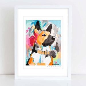 German Shepherd Painting Print