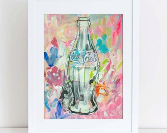 1916 Vintage Coke Bottle Painting Print - K010
