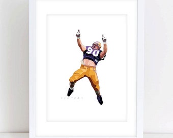 Washington Huskies "Party Like It's 1991" National Championship Celebration by Brandon Thomas | Archival-Quality Steve Emtman Art Print