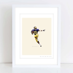 Vintage Michigan Wolverines &quot;Desmond Howard Heisman Pose&quot; | Archival-Grade Art Print by Brandon Thomas