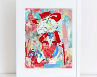 Ole Miss Rebels &quot;Classic Colonel Reb&quot; | Archival-Quality Art Print by Brandon Thomas